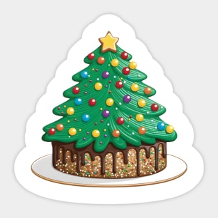 Christmas Tree Cake Sticker